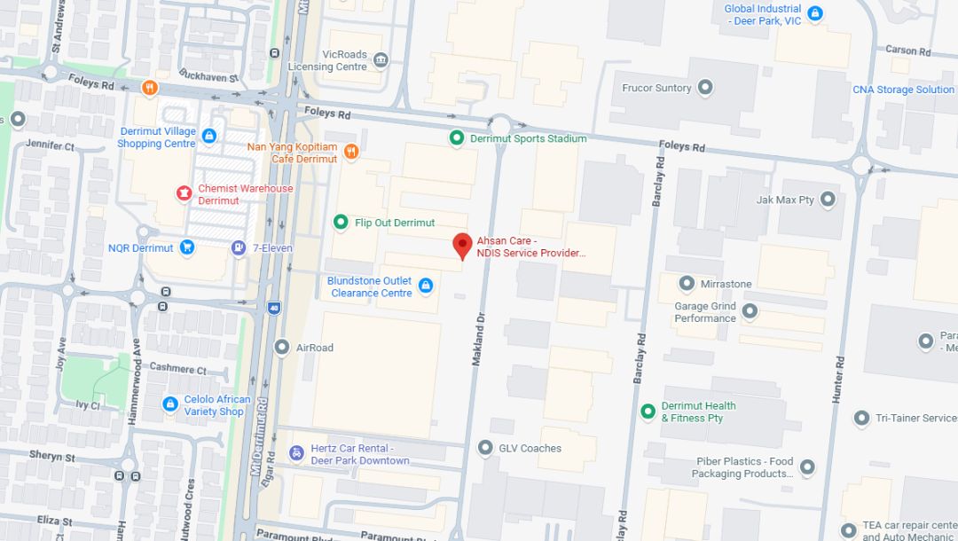 Map showing the Derrimut office location, 13/22 Makland Dr